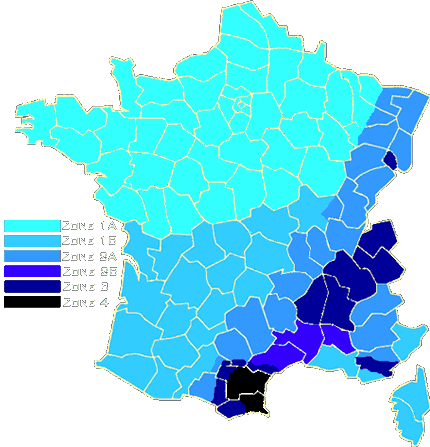 NV65 1995 regions de neige en France NV65 1995 regions de neige en France